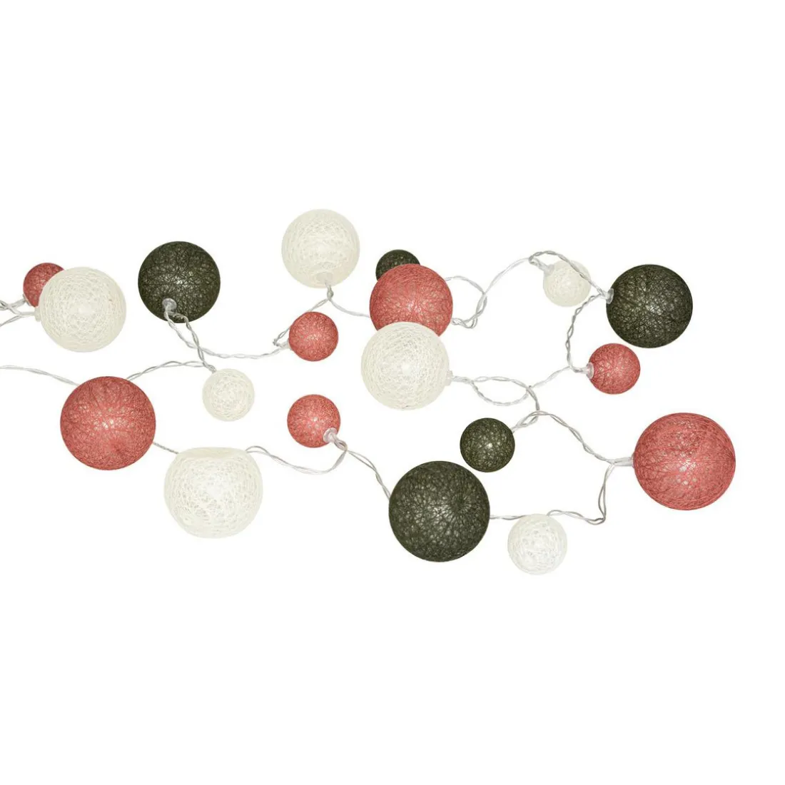 Guirlande LED en coton Multicolore