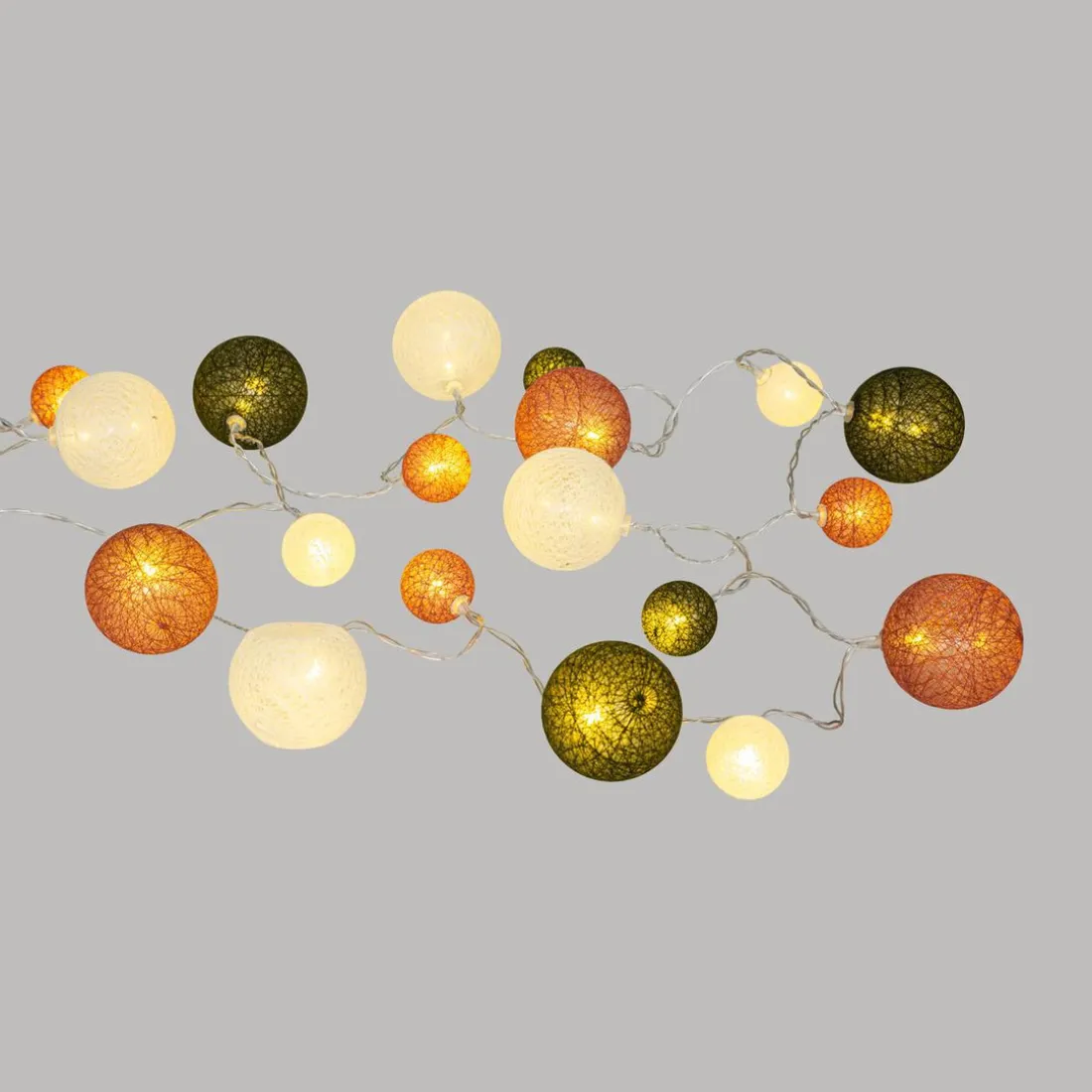 Guirlande LED en coton Multicolore
