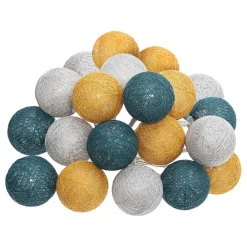 Guirlande Led secteur 20 boules tropical D6cm