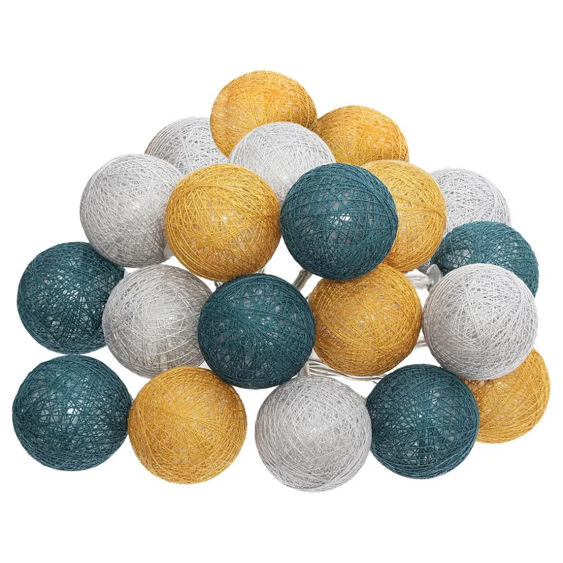 Guirlande Led secteur 20 boules tropical D6cm