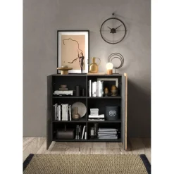 Highboard 2 portes en panneaux de particules