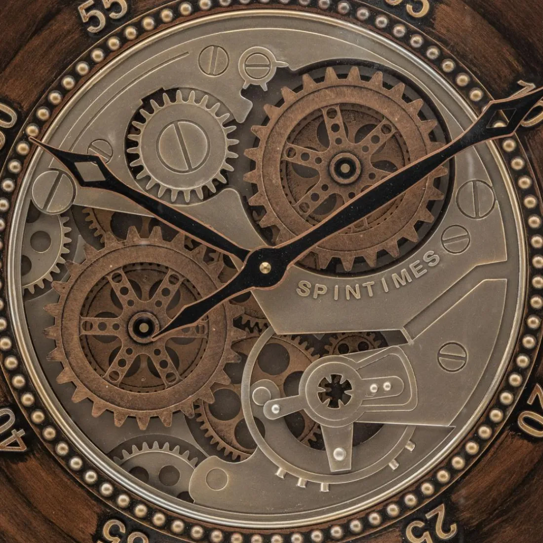 Horloge mécanique Yoni Métal marron