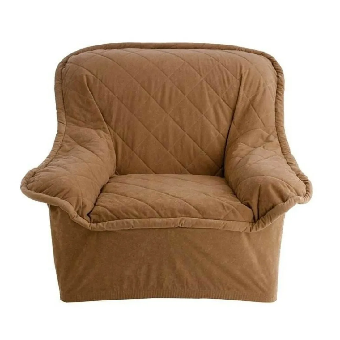 Housse de canapé en microfibre - Marron noisette