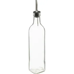 Huile / vinaigre en verre et bambou