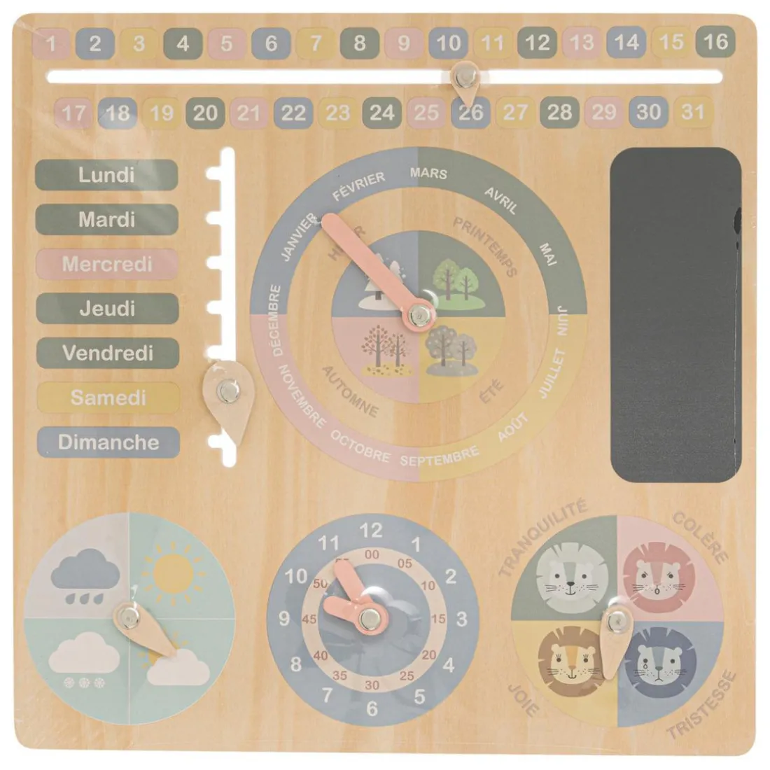 Jeu calendrier Marron en hêtre