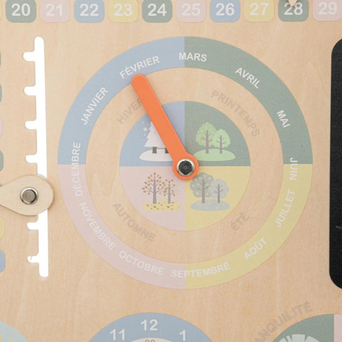 Jeu calendrier Marron en hêtre