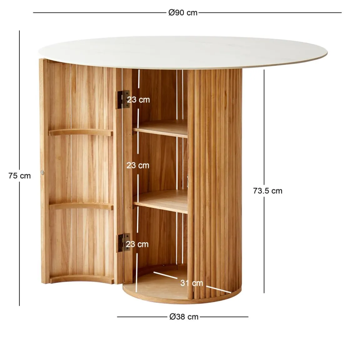 La table à manger HAVANA avec son design rustique et épuré facile à monter pour 4 personnes
