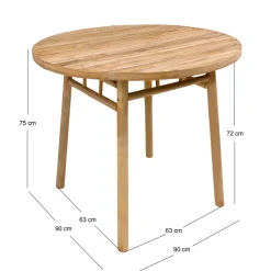 La table à manger IPOH avec son design rustique et épuré facile à monter pour 4 personnes