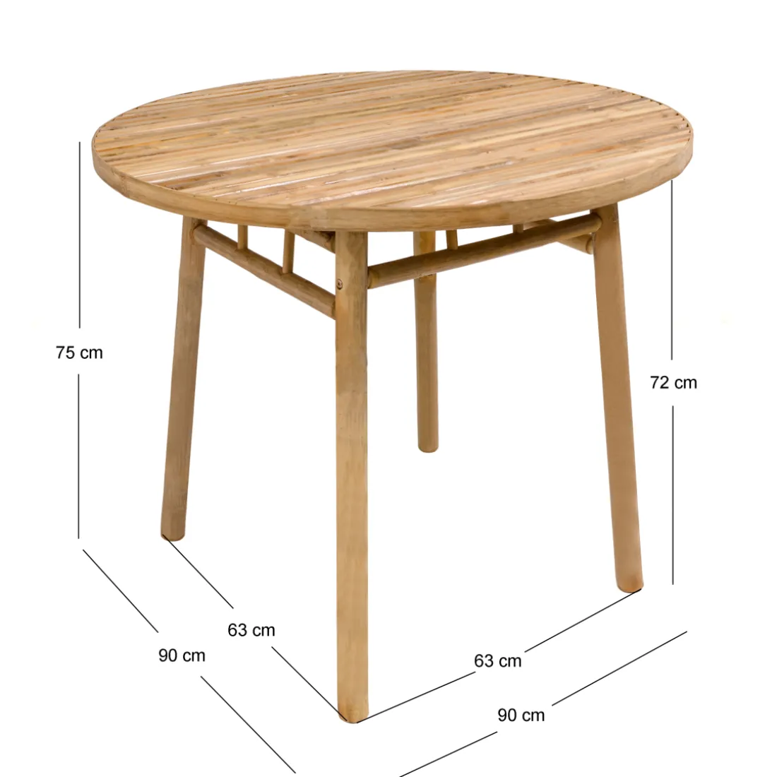 La table à manger IPOH avec son design rustique et épuré facile à monter pour 4 personnes