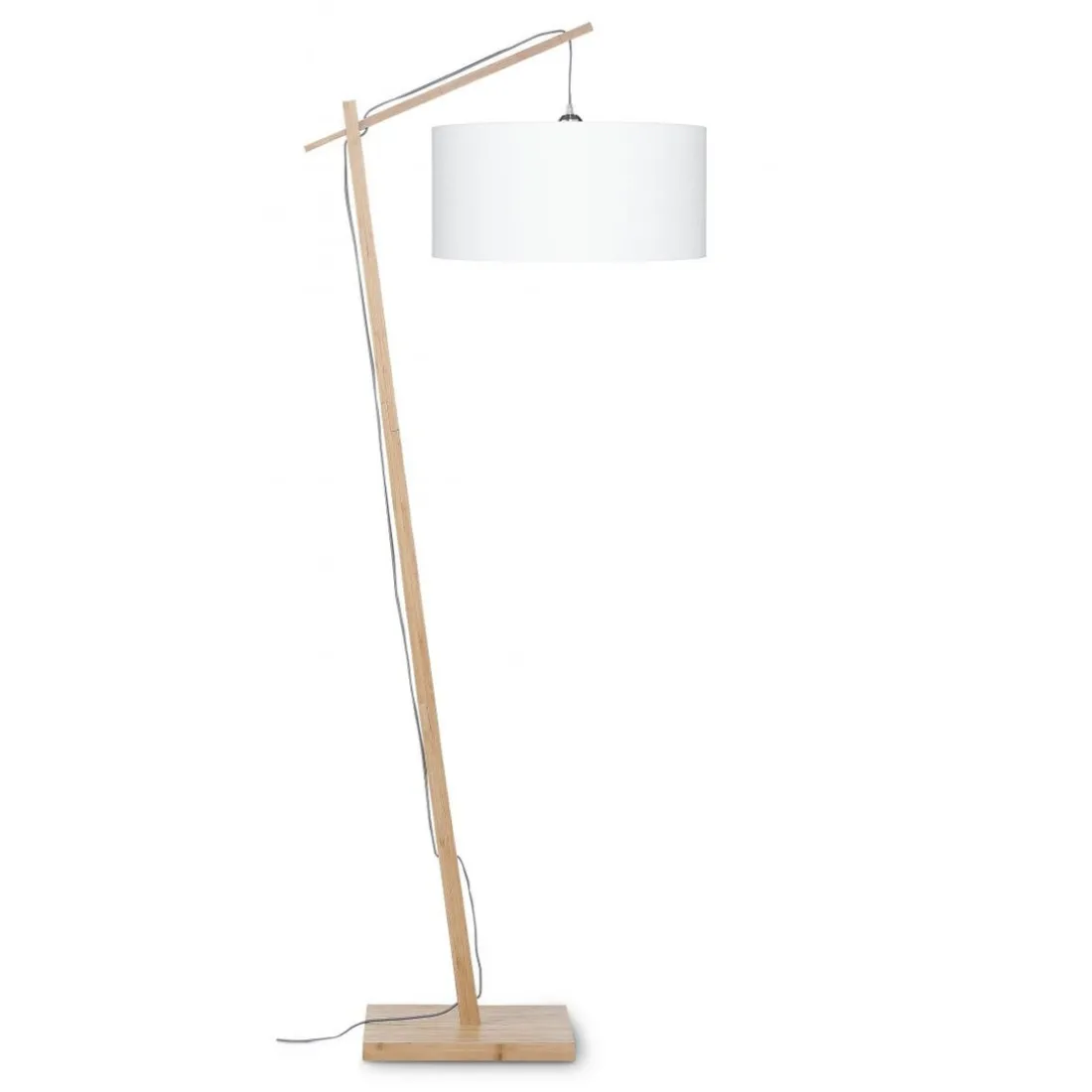Lampadaire Abat-jour Bambou Naturel Blanc ANDES