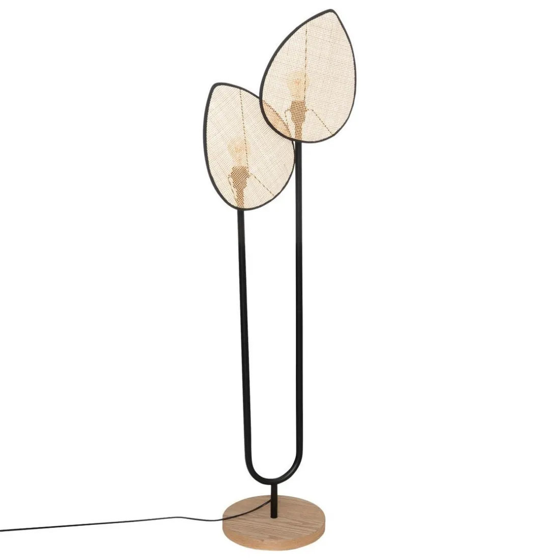 Lampadaire droit en métal
