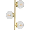 Lampadaire droit H162cm en métal doré