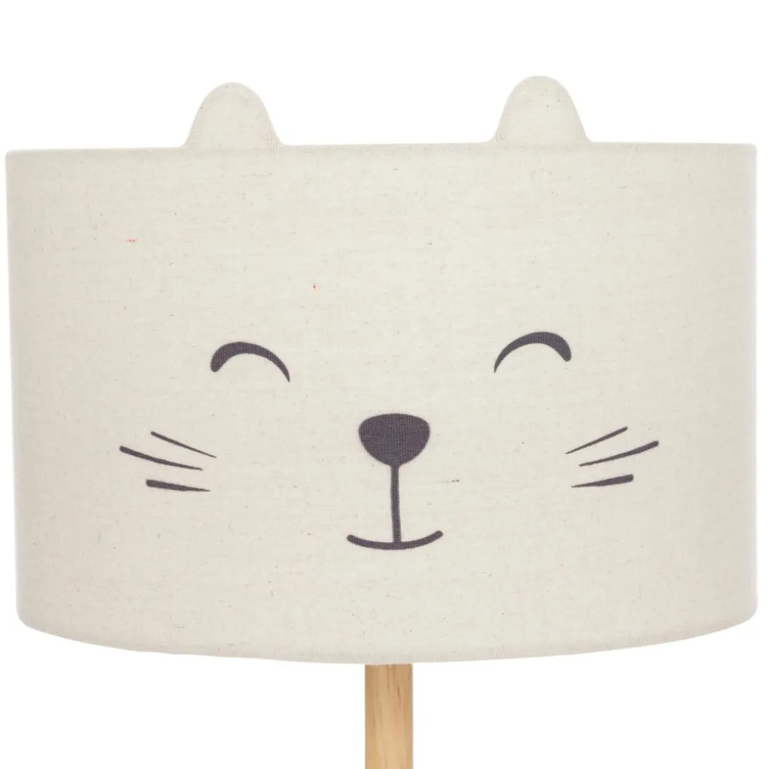 Lampadaire enfant chat en bois de pin