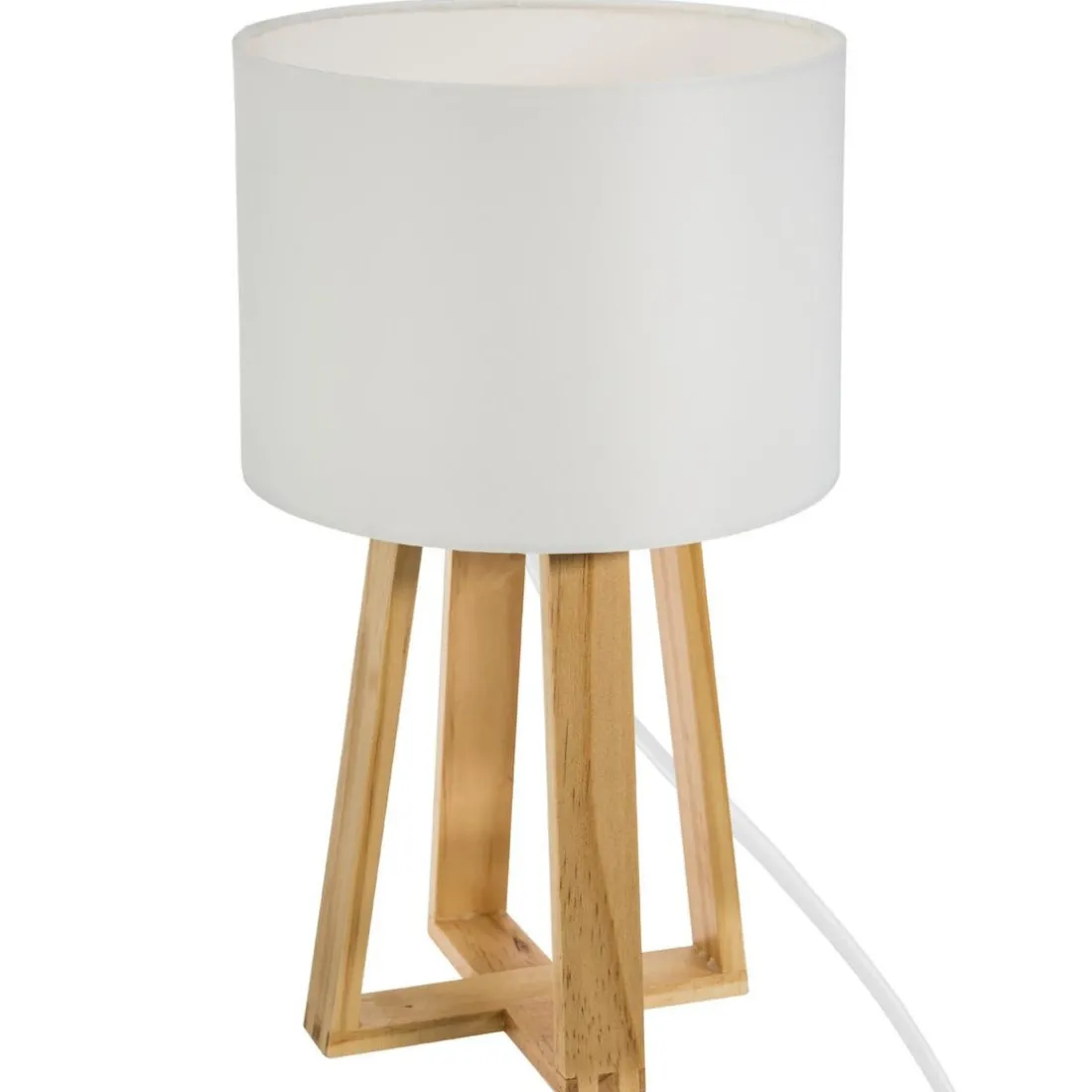 Lampe à Pied en Bois Blanc Molu