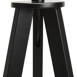 Lampe à poser design 'SPRING MINI' avec abat-jour gris et trépied noir