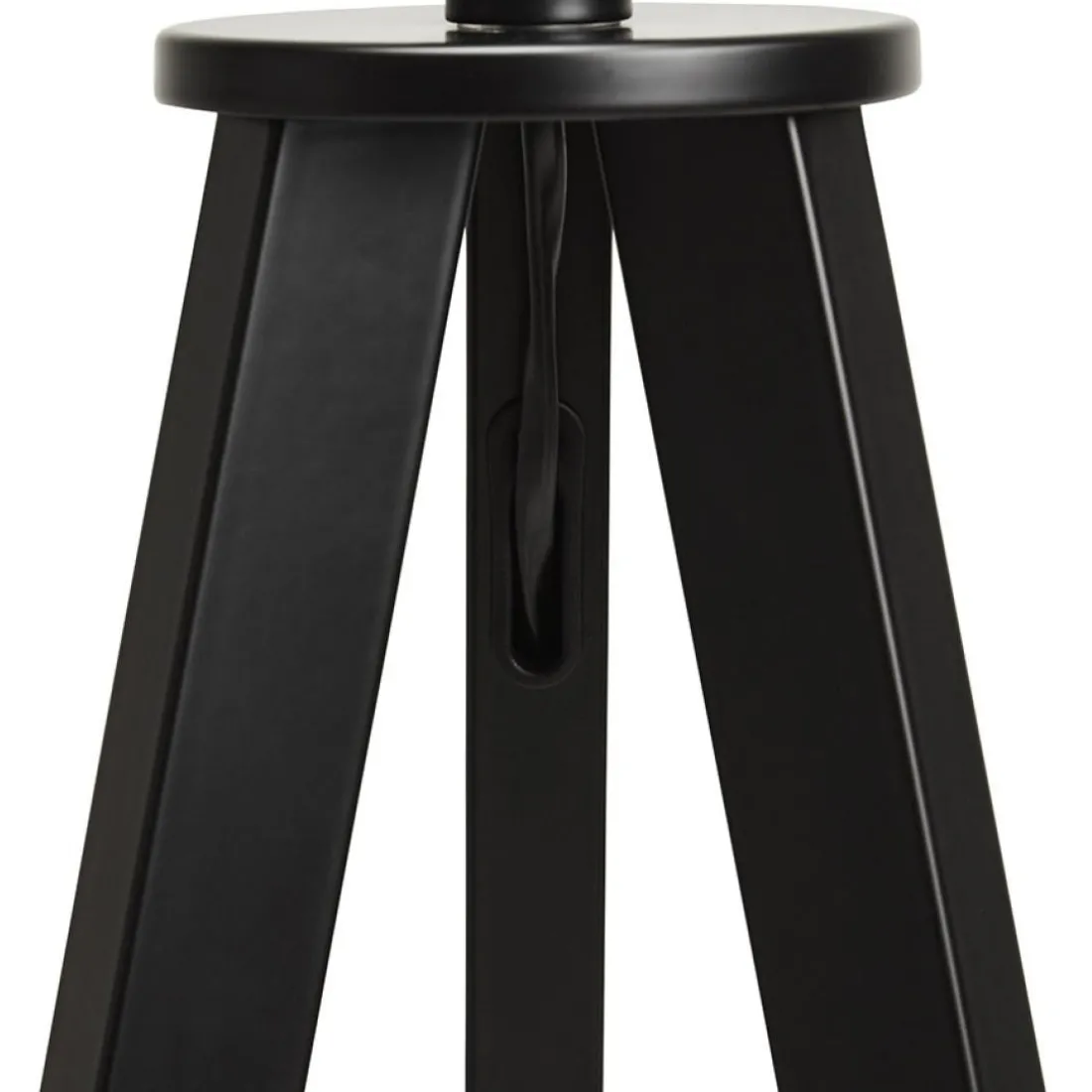 Lampe à poser design 'SPRING MINI' avec abat-jour gris et trépied noir