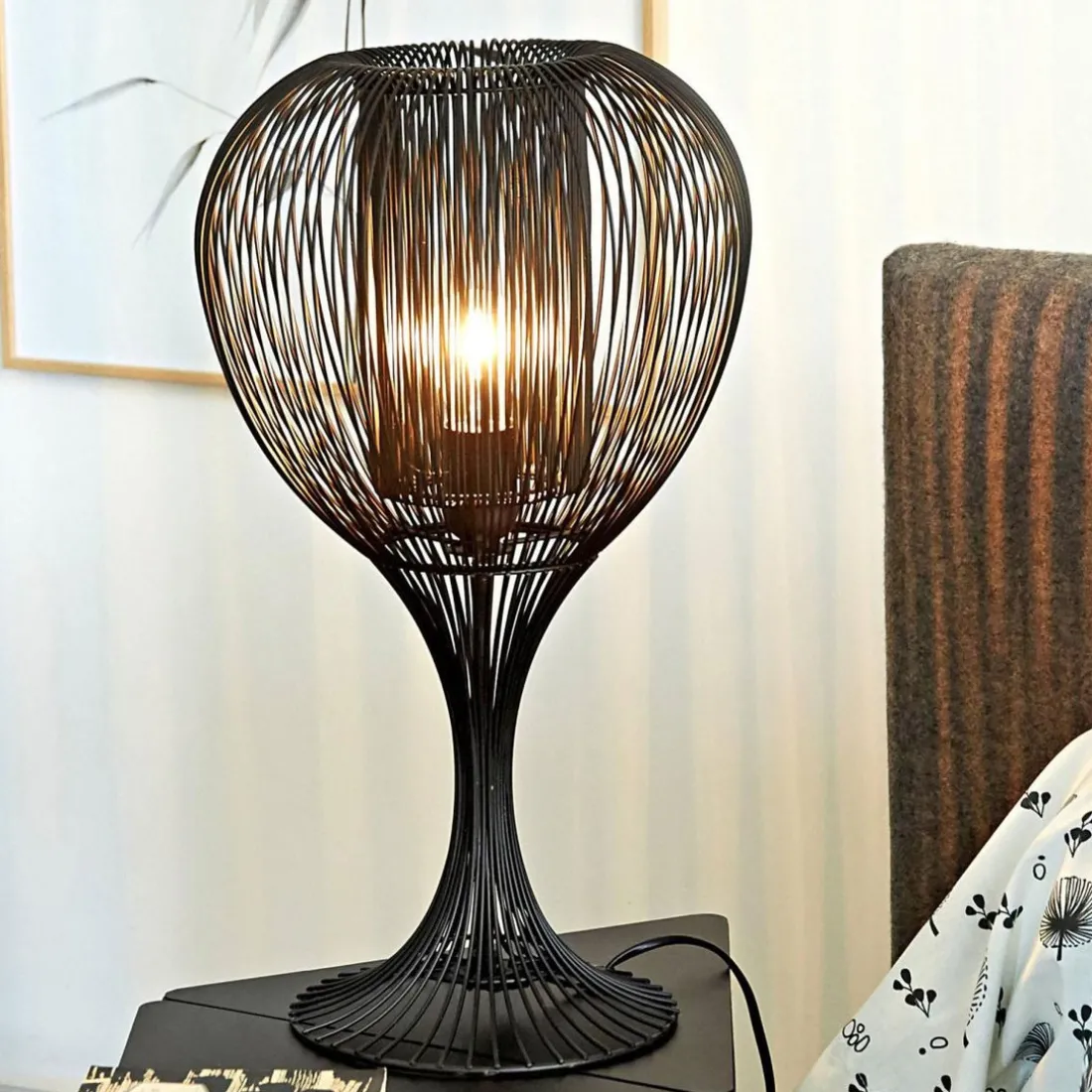 Lampe à poser en Métal Noir