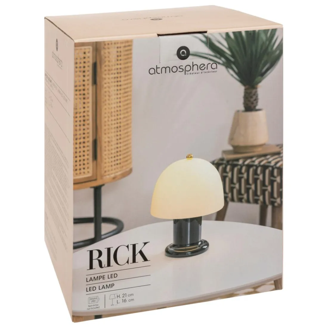 Lampe à poser LED Rick noir
