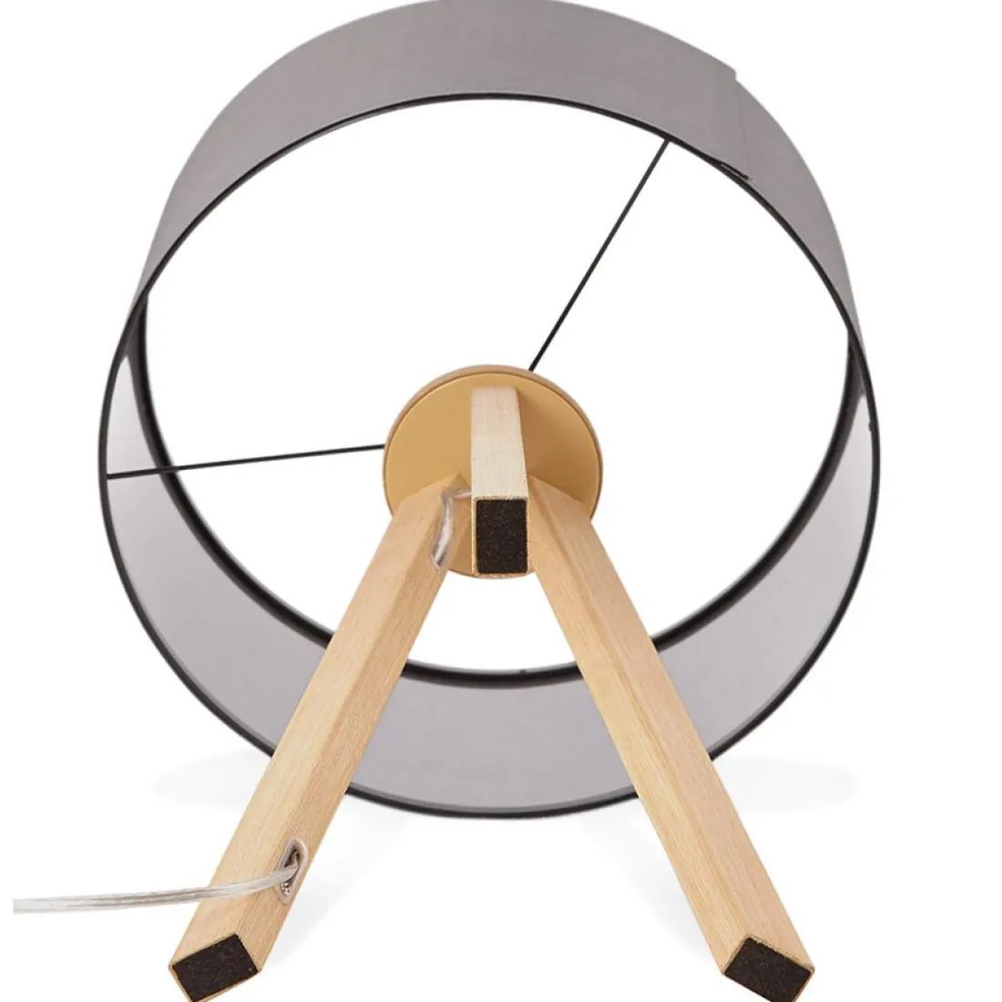 Lampe à poser trepied 'SPRING MINI' avec abat-jour gris style scandinave