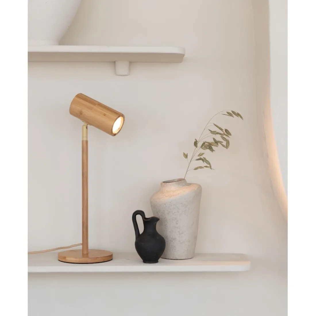 Lampe de table bambou Java naturel