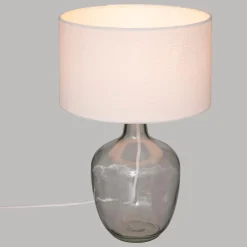 Lampe en coton H43,5cm blanc