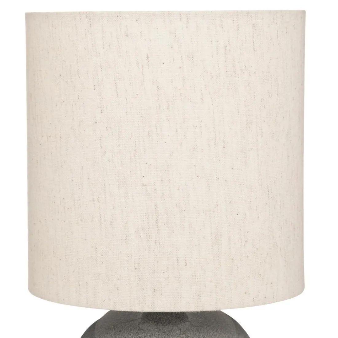 Lampe grise et coton