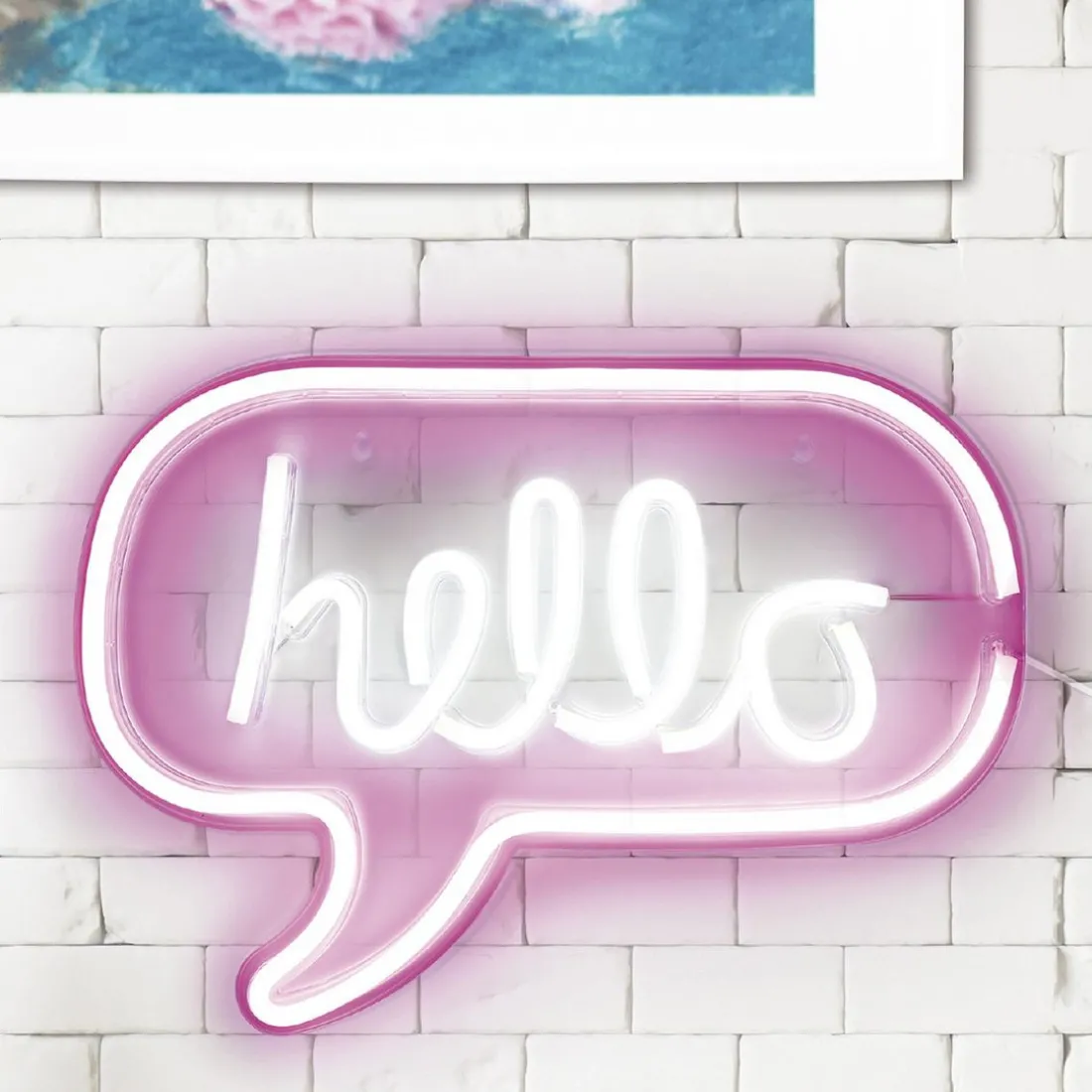 Lampe Néon Hello Acrylique USB