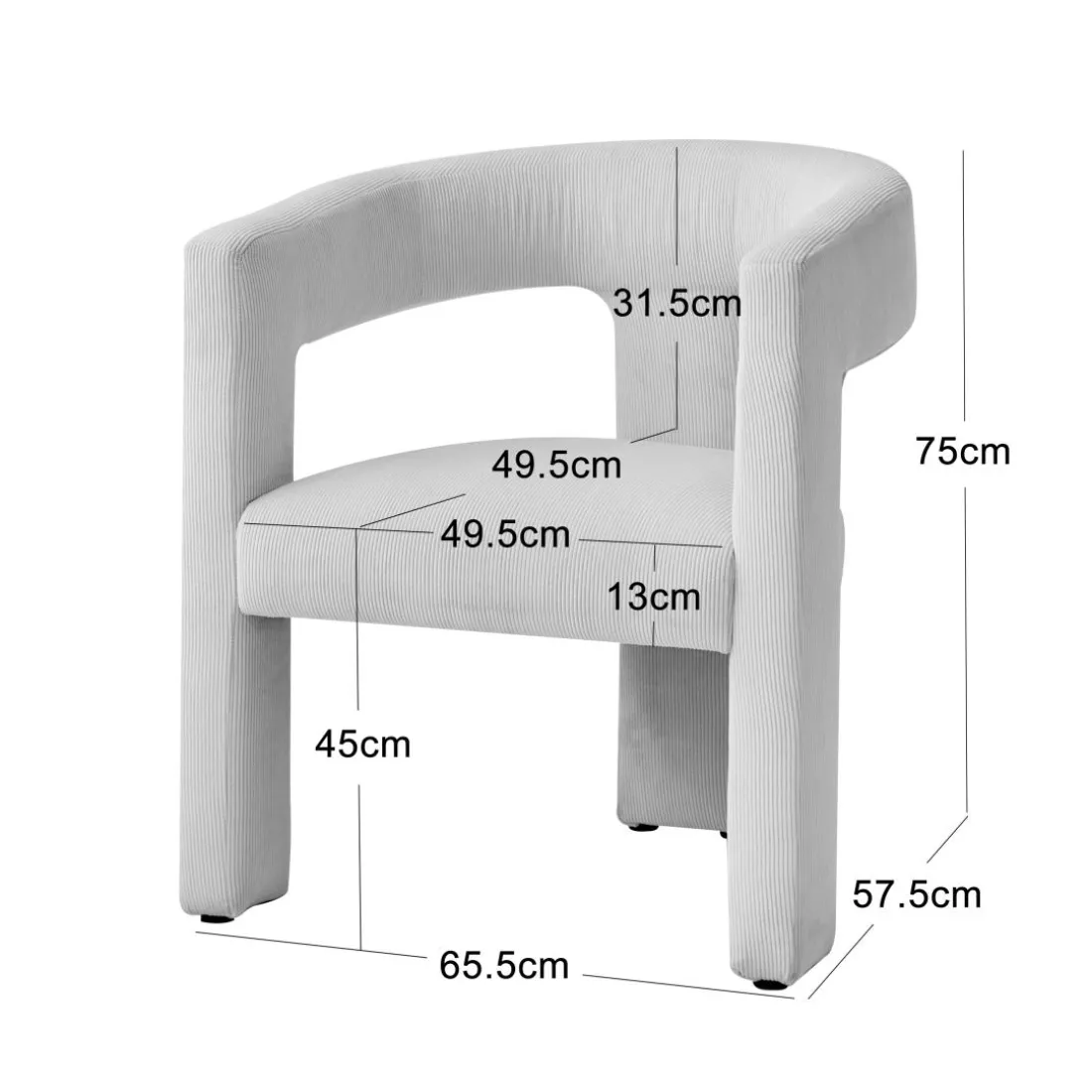 Le Fauteuil ARUSHA design moderne Blanc