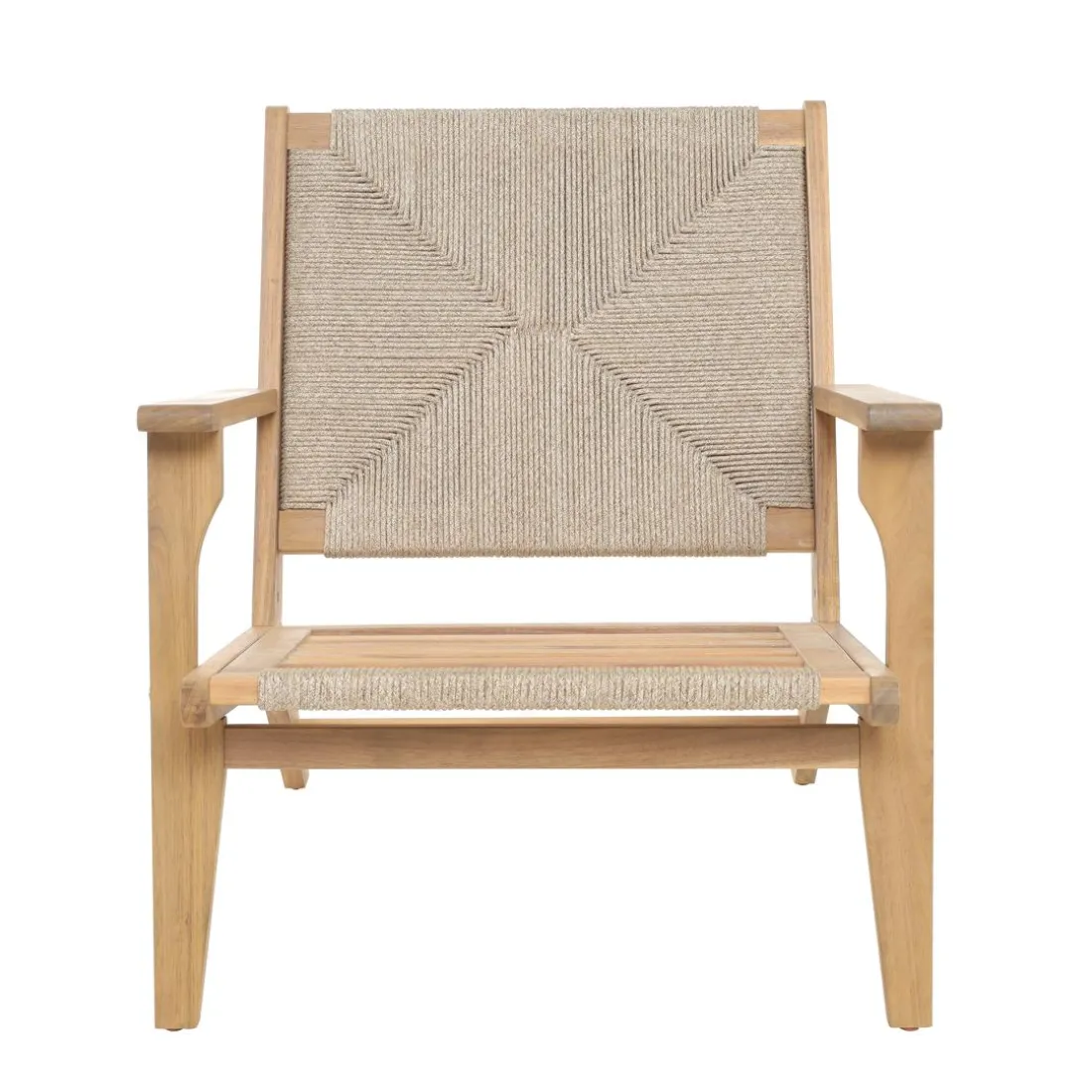 Le fauteuil VALDIVIA design scandinave en acacia massif et en corde esthétique intemporel