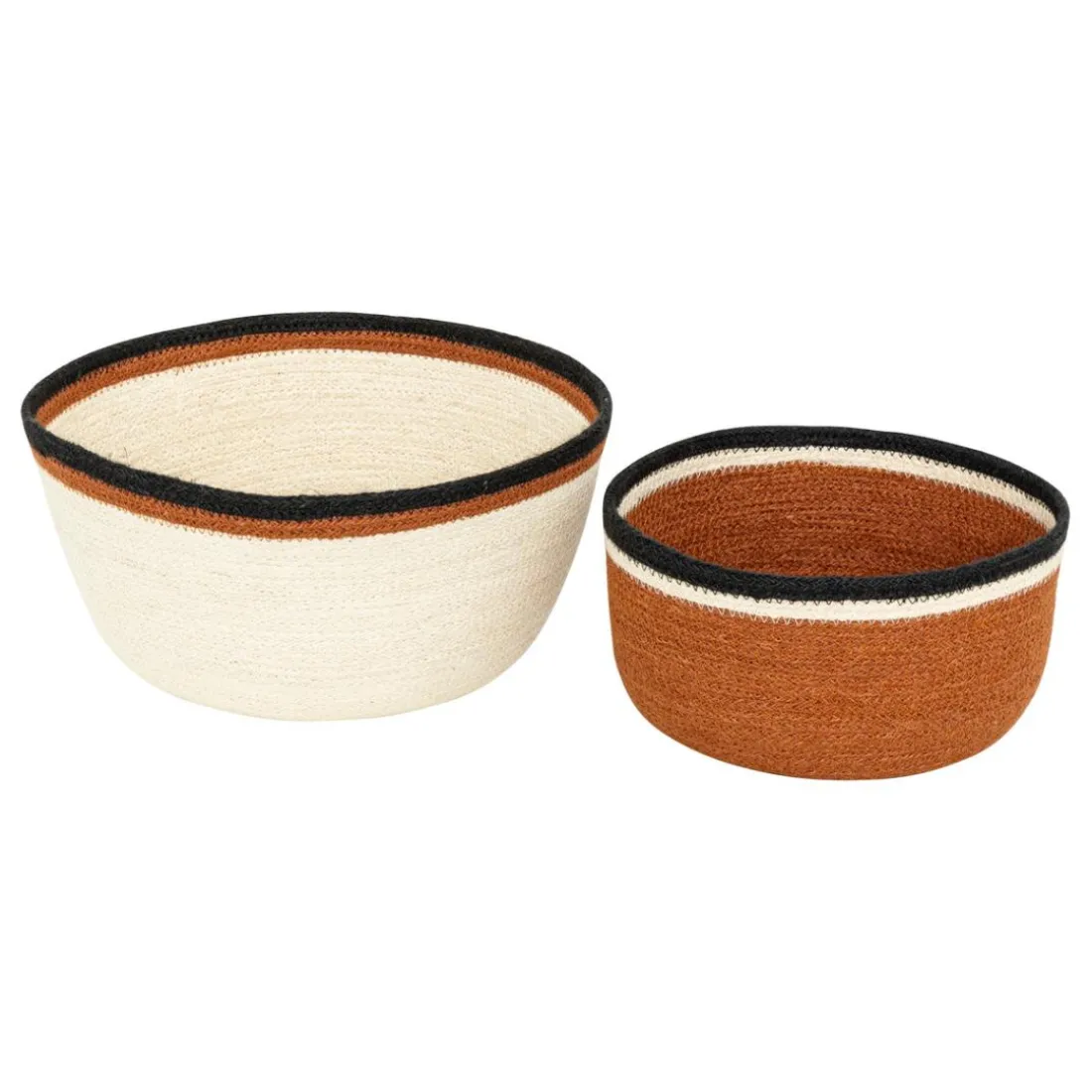Le lot de 2 paniers en jute bicolore