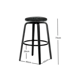 Le lot de tabouret de bar MORENO design industriel élégant assise garnie de mousse ultra-dense