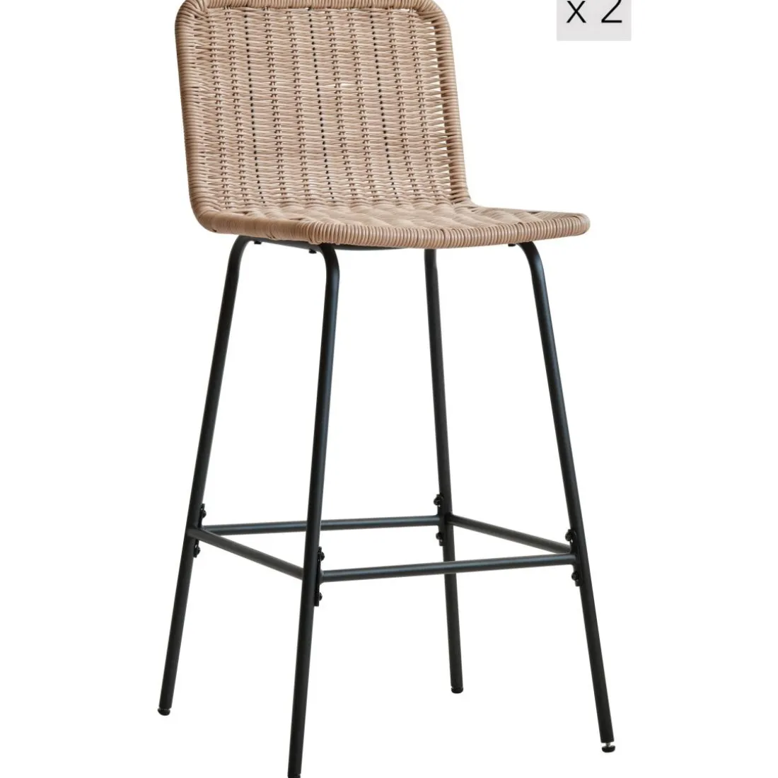 Le lot de tabourets BANGKOK design moderne et son élégant alliage de matières