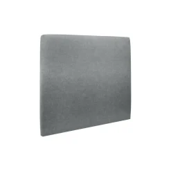 Lit avec tête de lit tapissier tissu et sommier tapissier gris anthracite