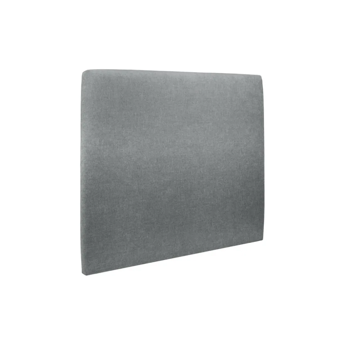 Lit avec tête de lit tapissier tissu et sommier tapissier gris anthracite