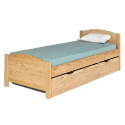 Lit ado OPALE 90x200 sans sommier bois clair