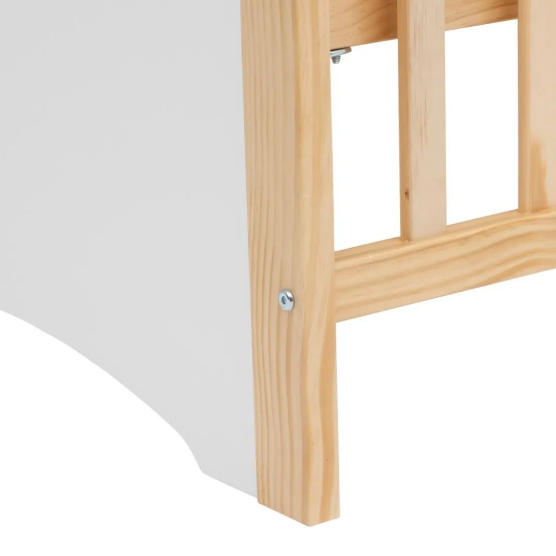 Lit bébé avec sommier intégré Blanc en Pin