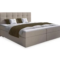 Lit Boxspring ROVINKA 160cm Tissu Beige