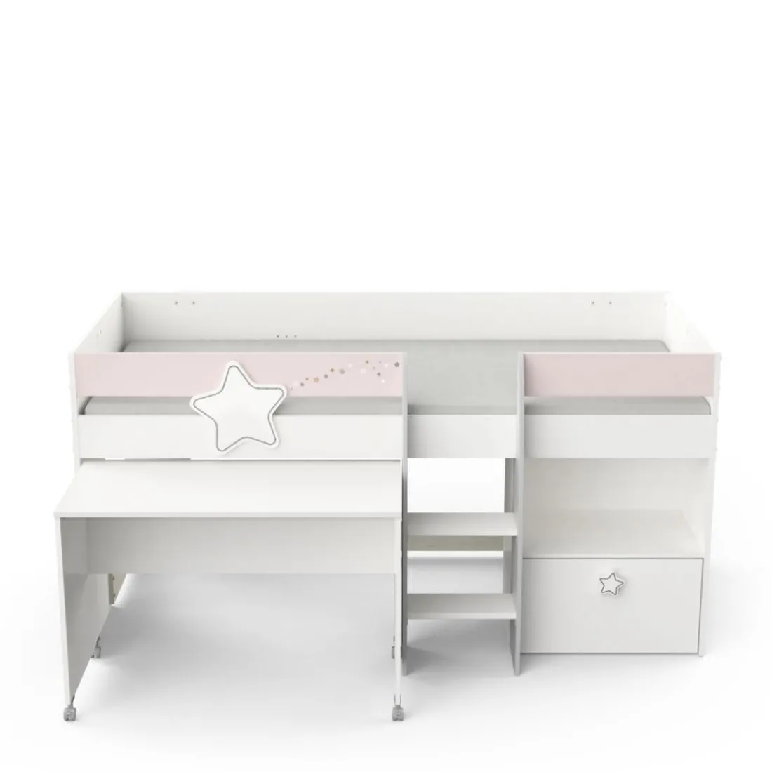 Lit combine Enfant étoiles blanc