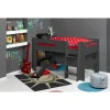 Lit demi Hauteur 90 x 190 gris