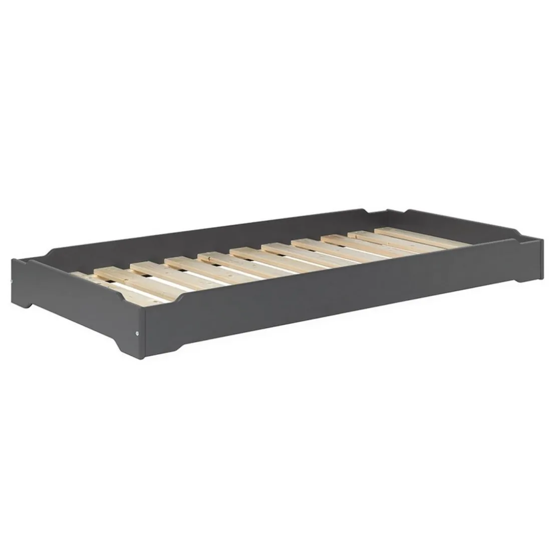 Lit empilable en pin massif 90 x 190 ardoise