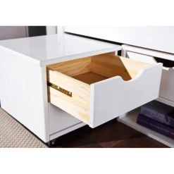 Lit En Bois Avec 4 Espaces De Rangement Blanc 90x200 KALO