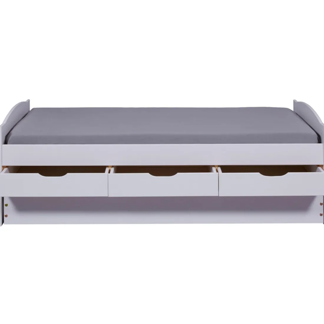 Lit en Pin Massif 90x190 ULLI Blanc