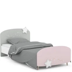 Lit Enfant étoiles rose blanc