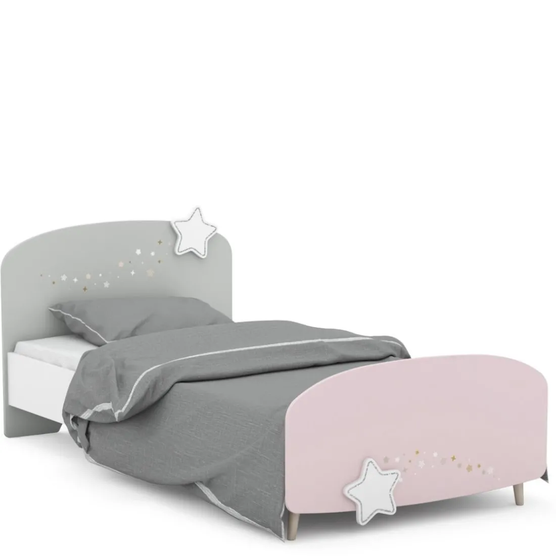 Lit Enfant étoiles rose blanc