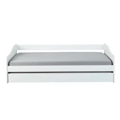 Lit Gigogne en Bois Massif Blanc