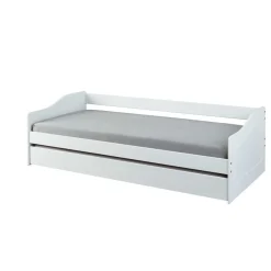 Lit Gigogne en Bois Massif Blanc