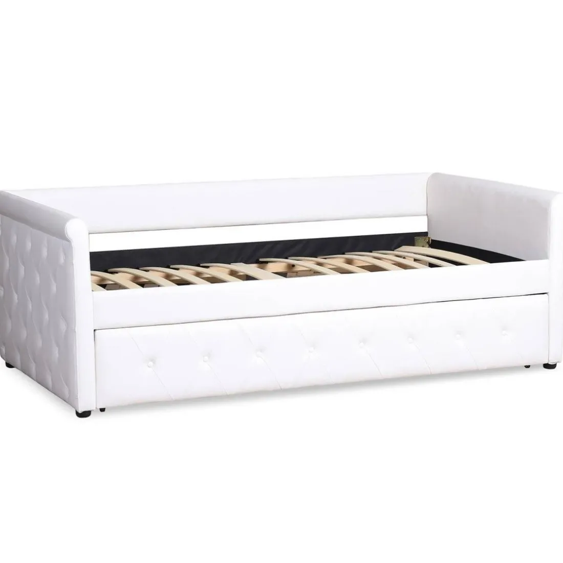 Lit simple gigogne Garry Simili Blanc