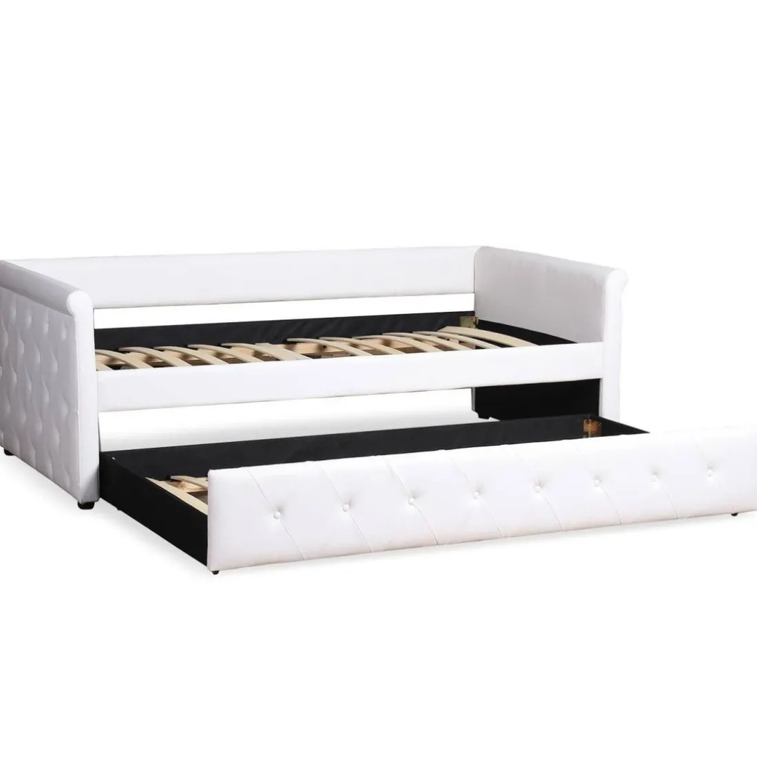 Lit simple gigogne Garry Simili Blanc