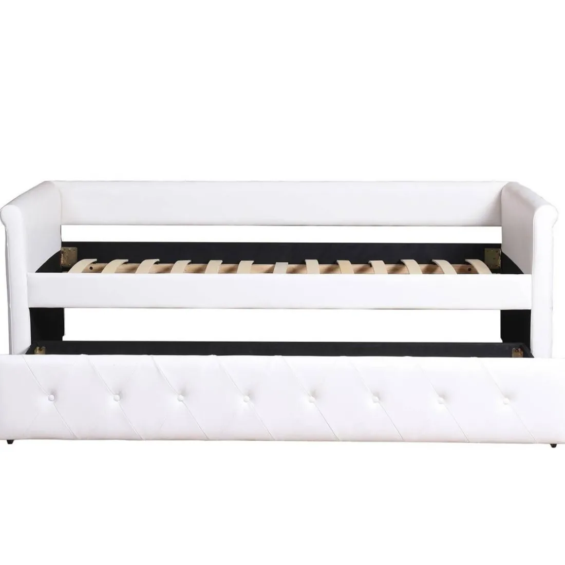 Lit simple gigogne Garry Simili Blanc