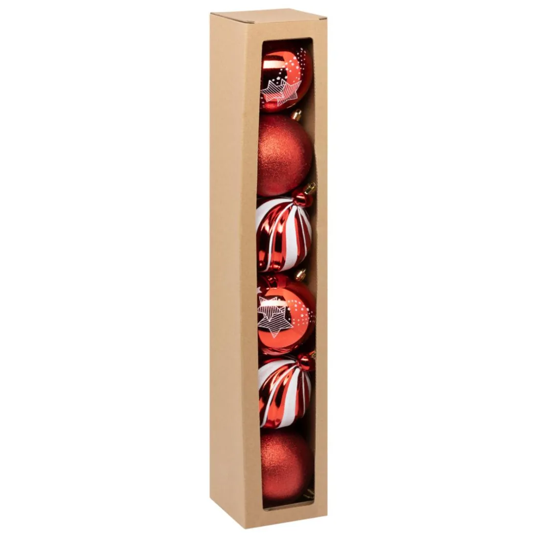 Lot 6 boules Rouge et blanc
